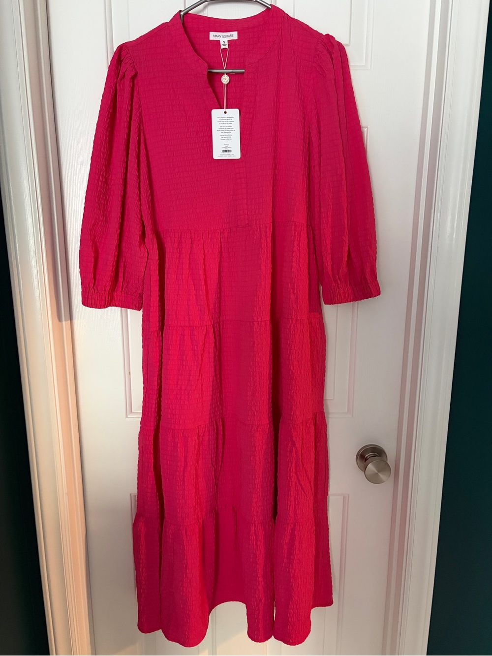 NWT Mary Square Pink Cameron Maxi Dress | S